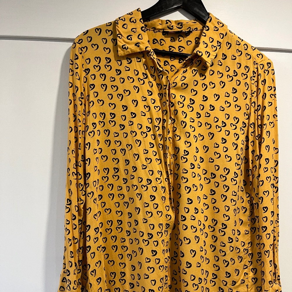 Printed Heart Blouse